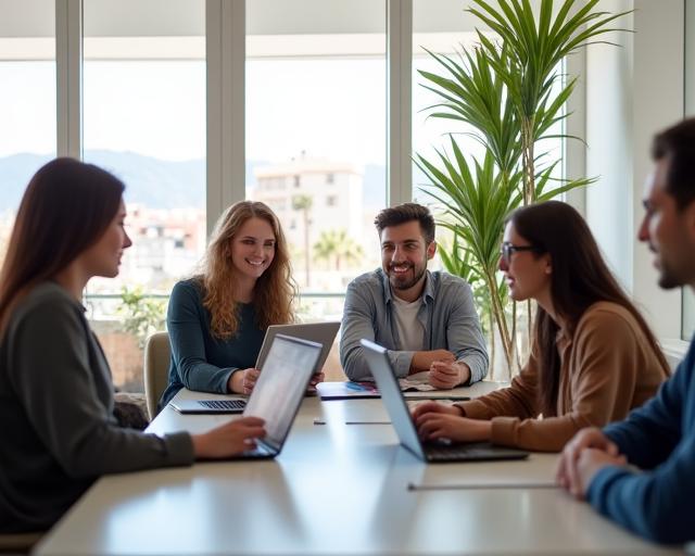 Reunión del equipo en oficinas de Sol y Viaje en Palma